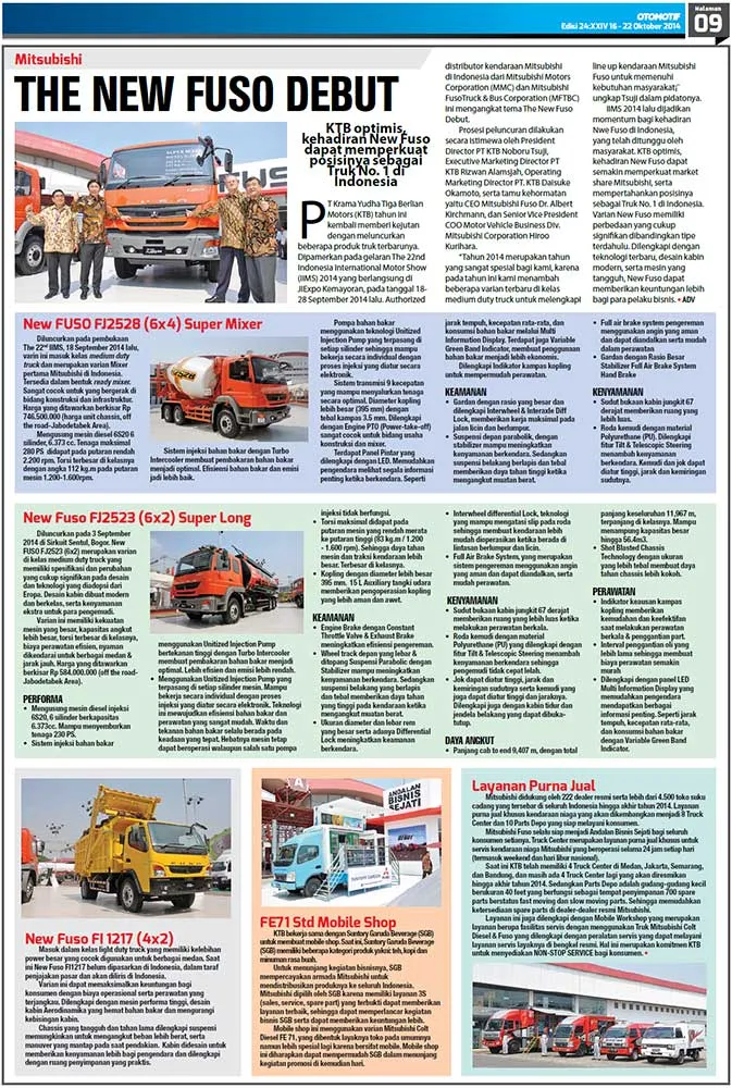 The New Fuso Debut (Tabloid Otomotif)